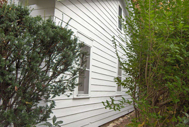 restored right side of house